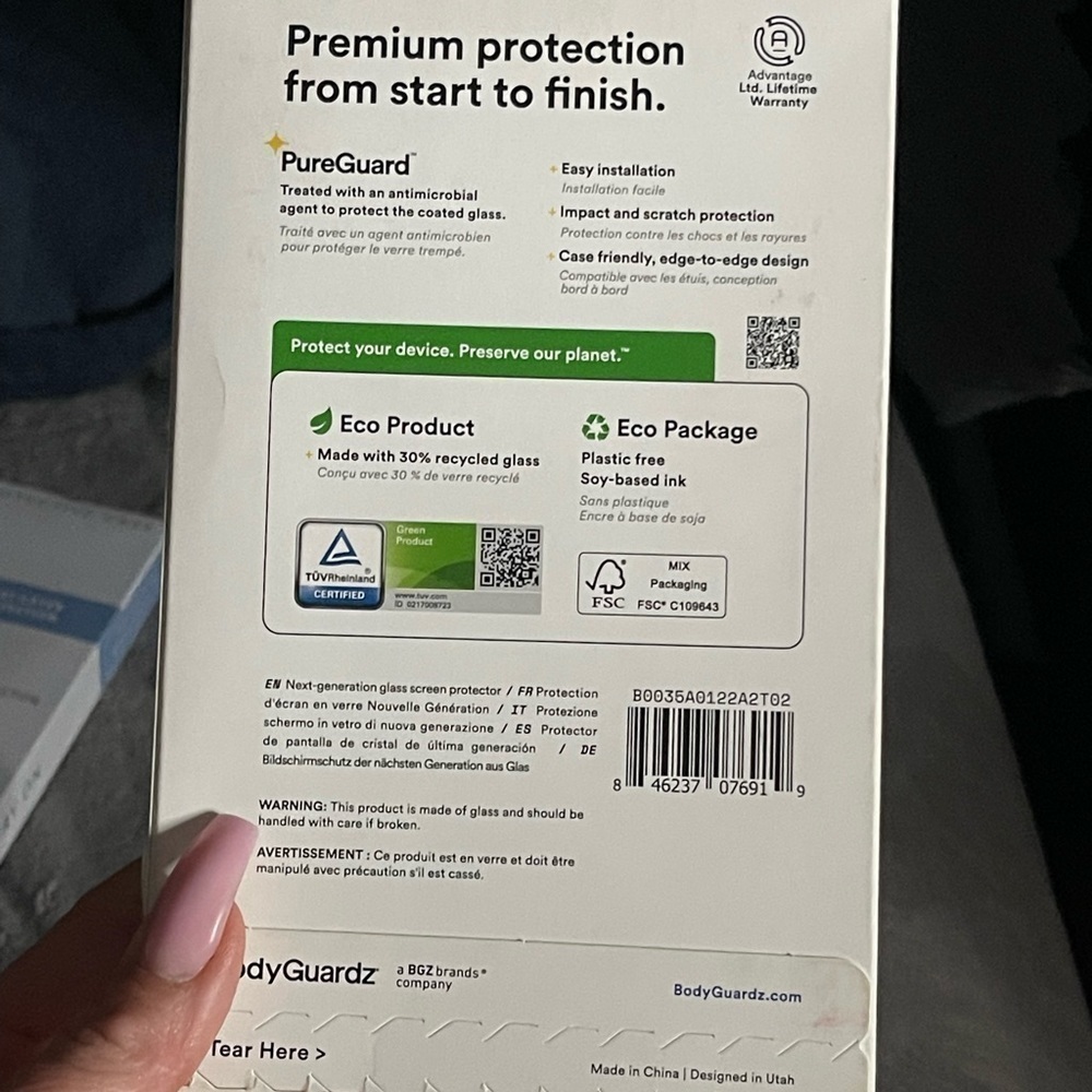 Brand new bodyguardz screen protector /five times stronger iPhone 13 promax - Picture 2 of 2
